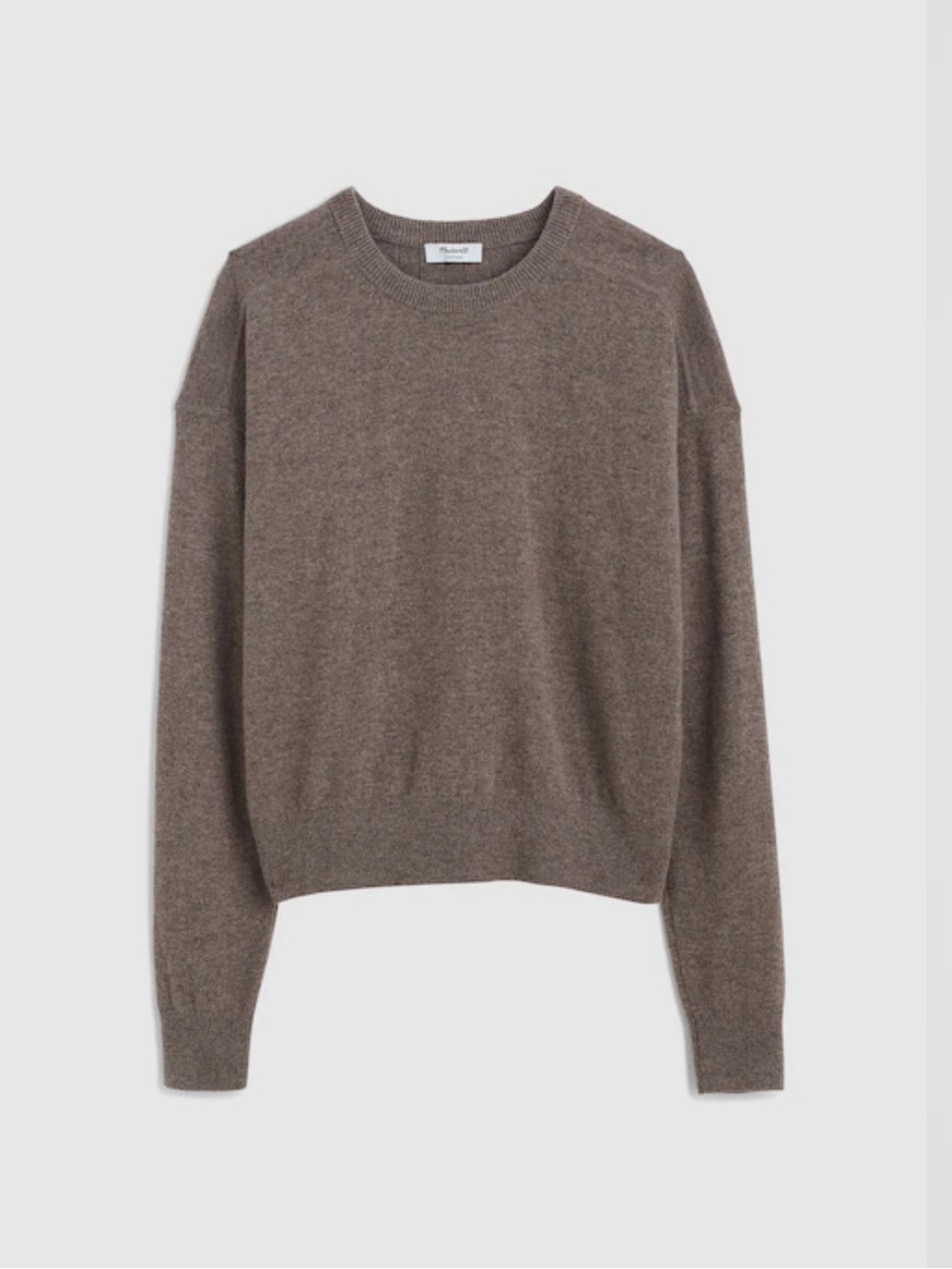 Madewell Crewneck Cashmere Sweater in Brown